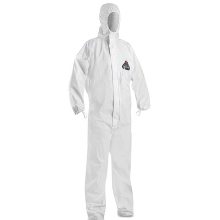 COMBINAISON A CAGOULE BLANC JETABLE REF COMBINJETABBL42104