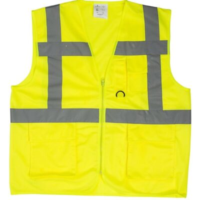 GILET DE SECURITE MULTI-FONCTION AVEC POCHES YARD HI-VIZ JAUNE BANDES REFLECHISSANTES XL TAILLE 52/54 REF 7YGMYXL